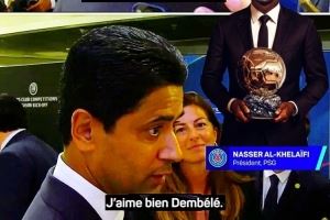 喜欢亚马尔吗？纳赛尔：我喜欢登贝莱，他绝对是金球奖热门