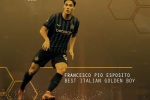 💪继续努力小伙！20岁国米前锋埃斯波西托获得意大利金童奖